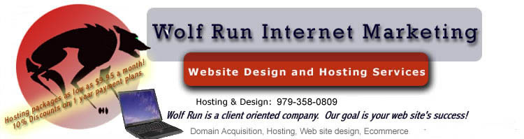Wolf Run Internet Marketing Designs and Hosts Websites